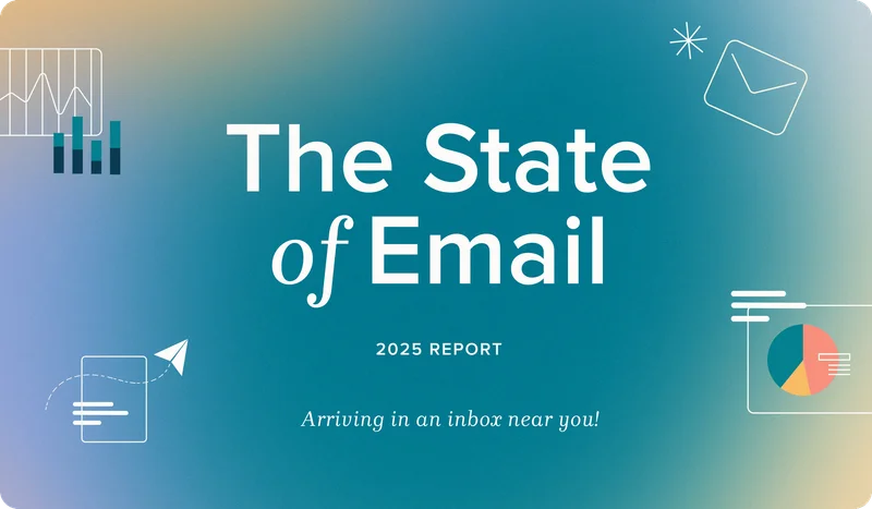 Image teasing the upcoming release of the 2025 State of Email Report from Litmus