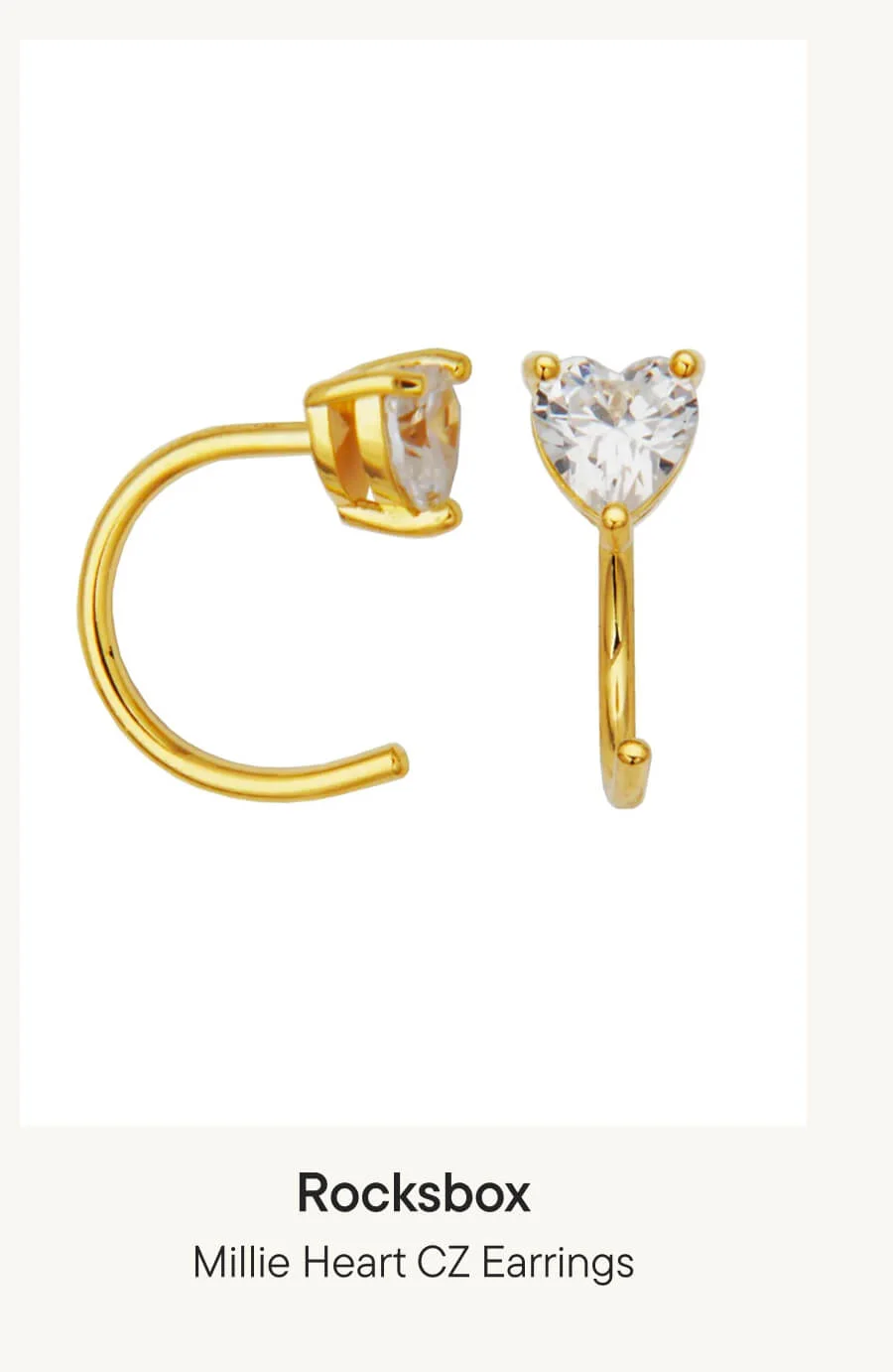 Millie Heart CZ Earrings