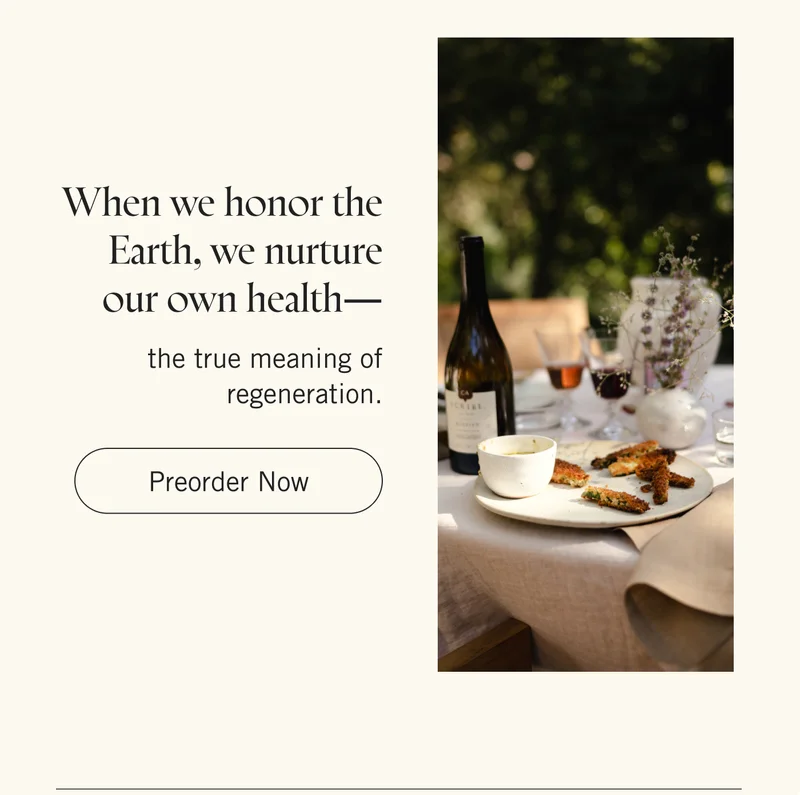 When we honor the Earth, we nurture our own health―the true meaning of regeneration. Preorder Now.