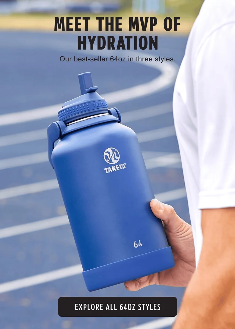 The 64oz Sports Bottle. Our innovative comfort-sip straw lid enables smooth, effortless hydration | Shop Sports