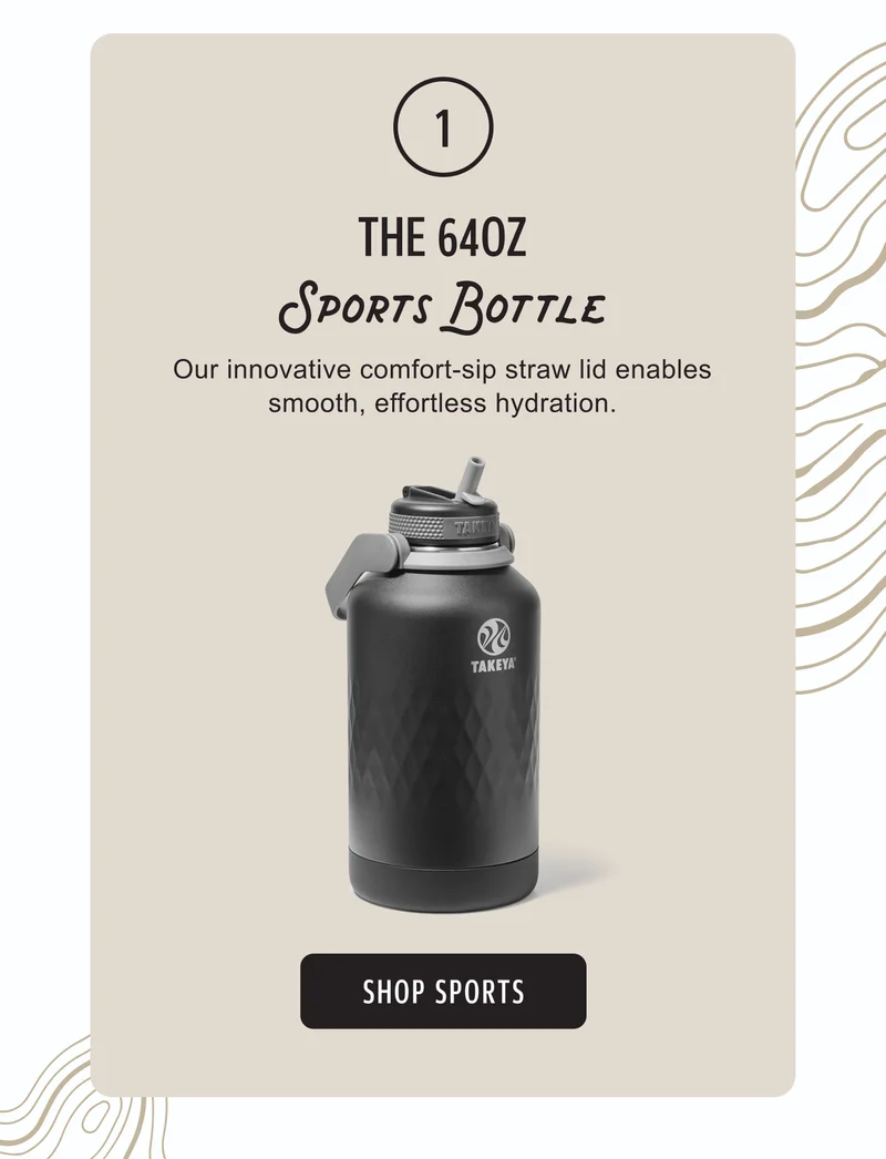 The 64oz Sports Bottle. Our innovative comfort-sip straw enables smooth, effortless hydration | Shop Sports