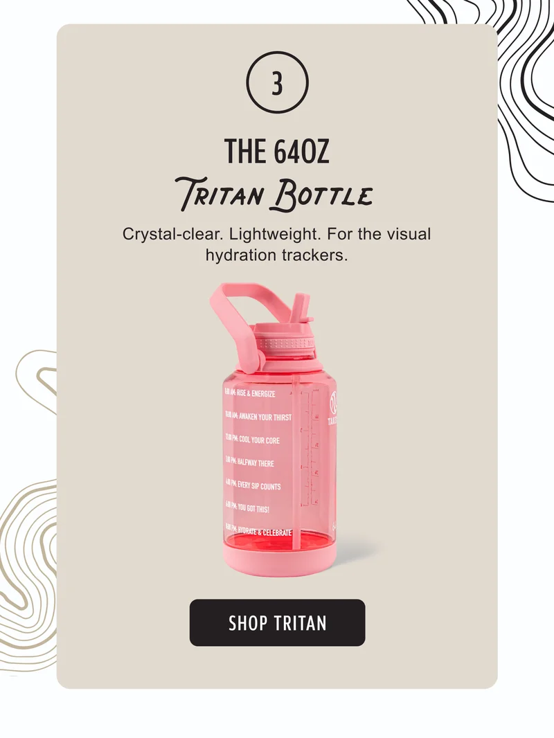 The 60oz Tritan Bottle | Crystal-clear. Lightweight. For the visual hydration trackers. | Shop Tritan