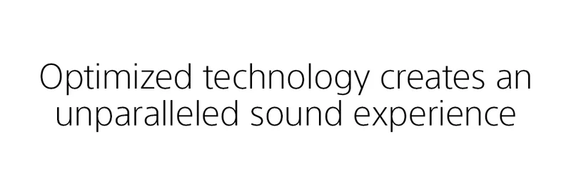 Optimized technology creates an unparalleled sound experience