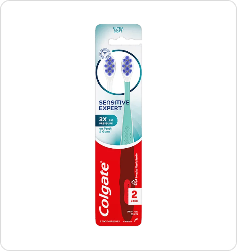 Colgate® Sensitive® Expert Ultra Soft Toothbrush, 2 Pack