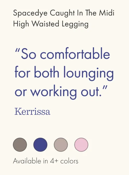 Spacedye Caught In The Midi High Waisted Legging in Eternal Blue Heather