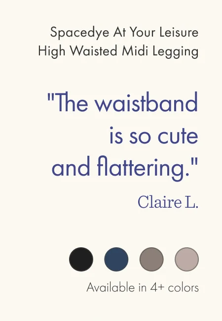 Spacedye At Your Leisure High Waisted Midi Legging in Nocturnal Navy