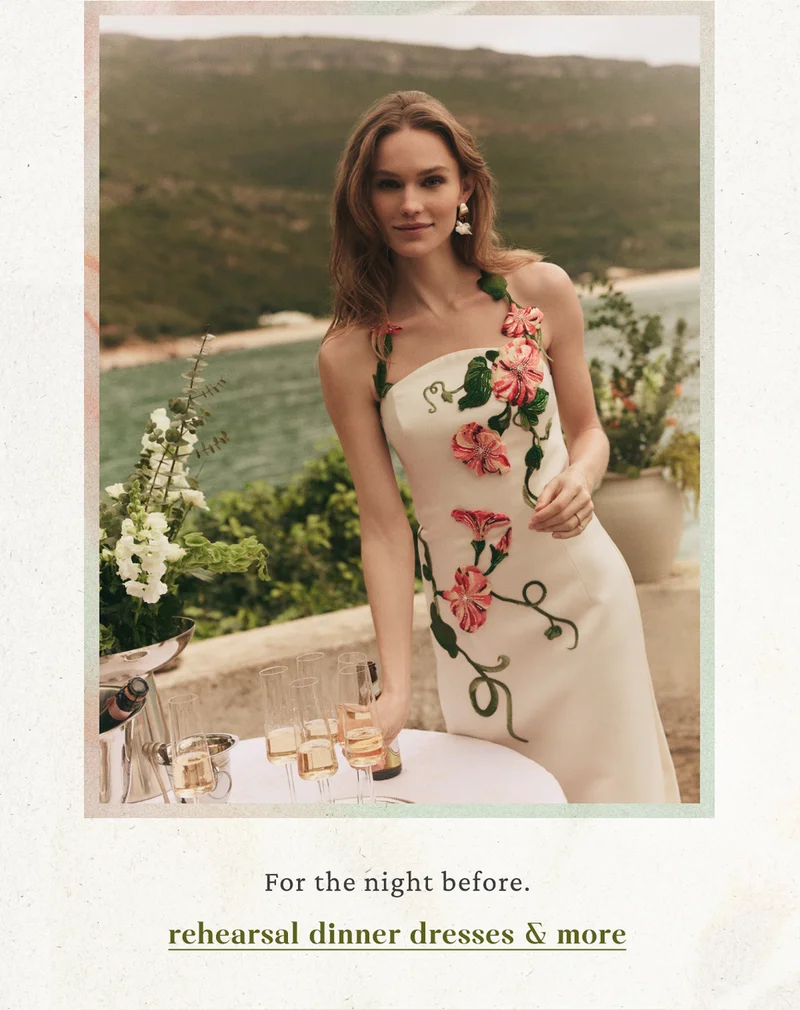 Shop rehearsal dinner dresses and more