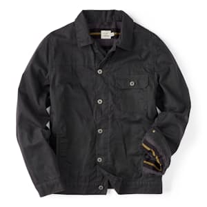 Flannel-Lined Waxed Trucker Jacket