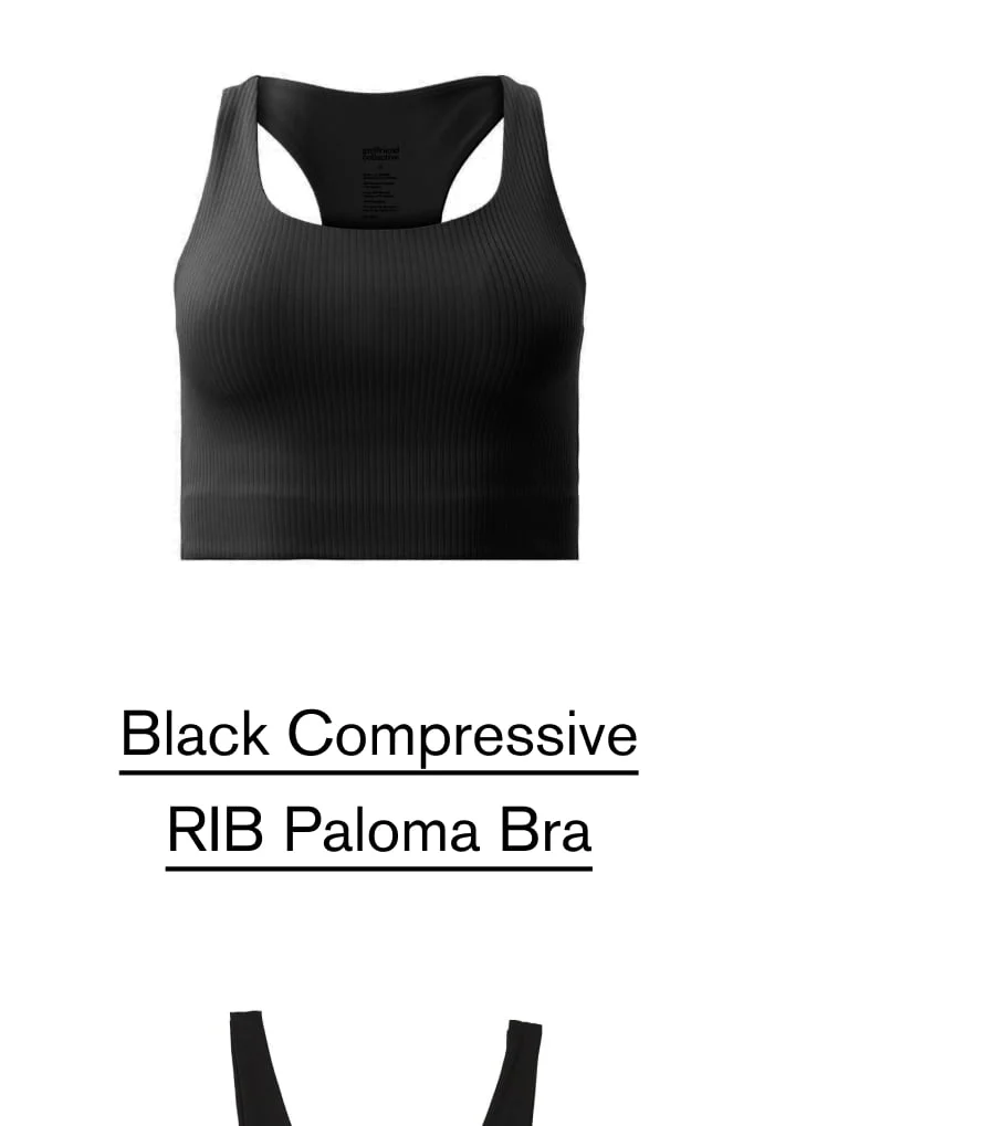 [Black Compressive RIB Paloma Bra]