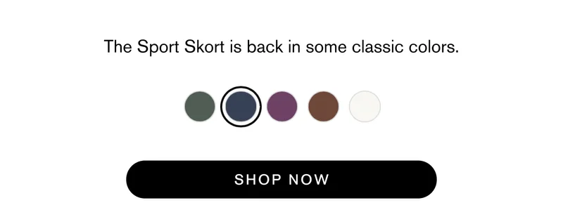 The Sport Skort is back in some classic colors. SHOP NOW
