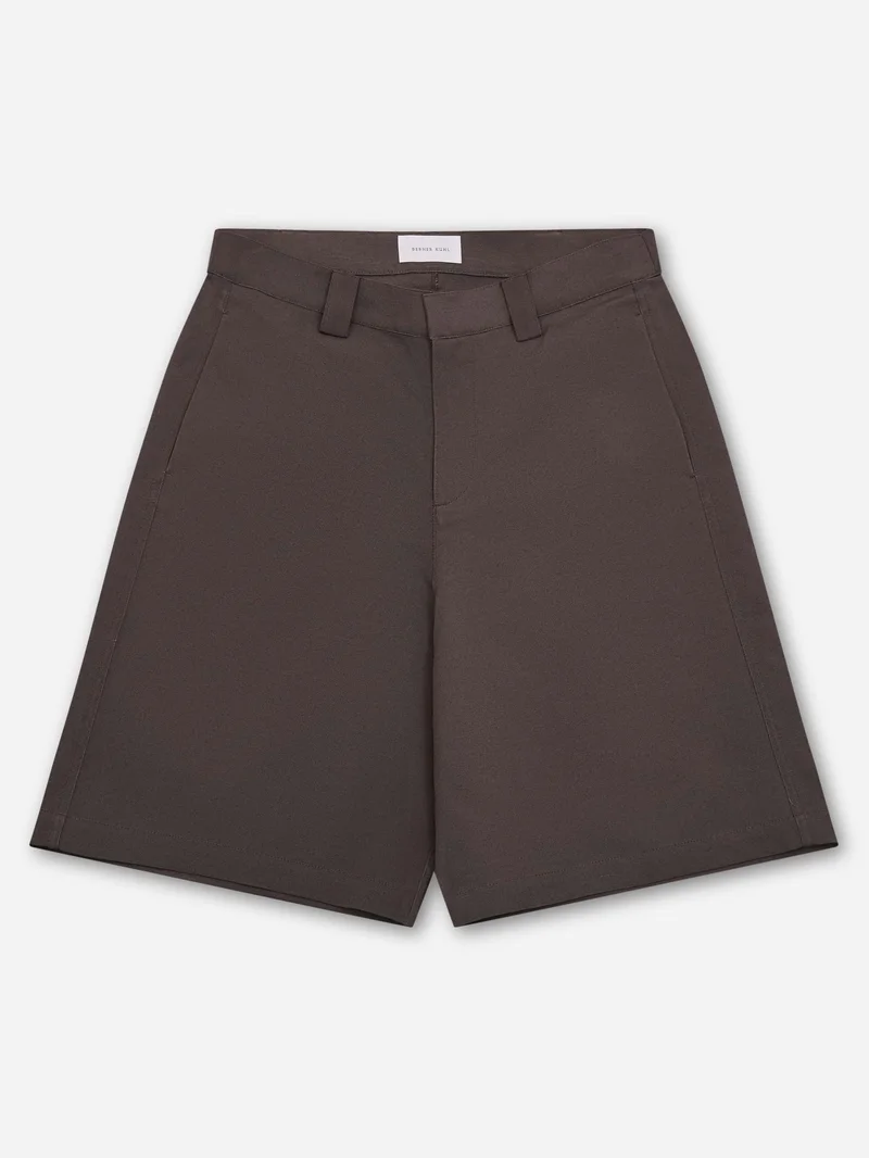 Image of Berner Kuhl Wool Canvas Front Shorts - Rock