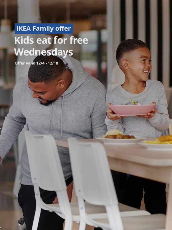 IKEA Family offer Kids eat for free Wednesdays