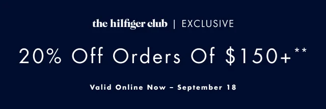 20% off orders of $150+
