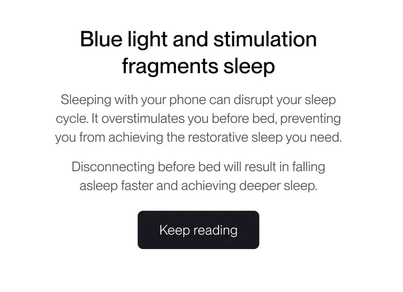 Blue light and stimulation fragments sleep
