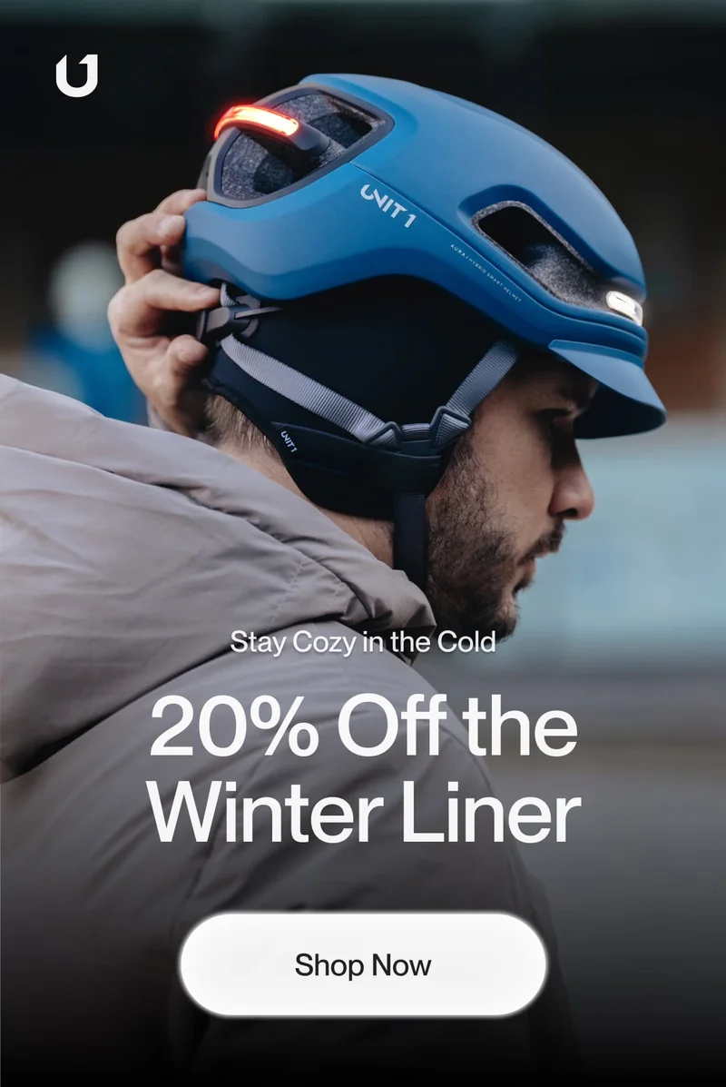 Stay warm during chilly rides with 20% off the Winter Liner—perfect for your FARO or AURA helmet.