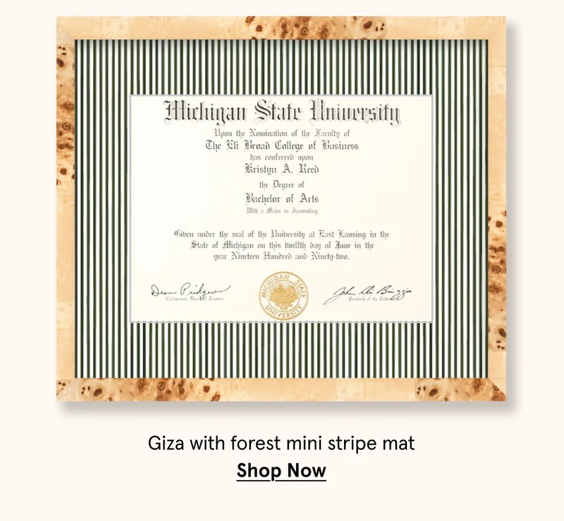 Giza with forest mini stripe mat