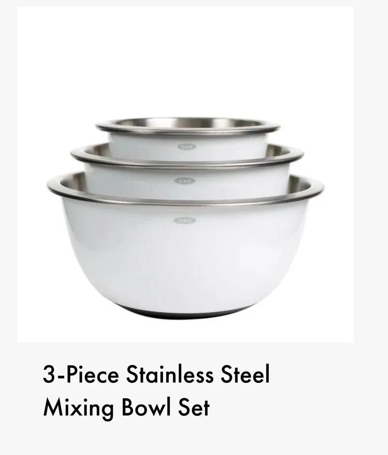 3-Piece Stainless Steel Mixing Bowl Set | Shop Now