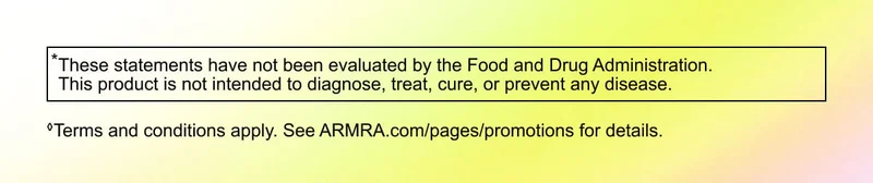 FDA disclaimer stating the product is not intended to diagnose, treat, cure, or prevent disease.
