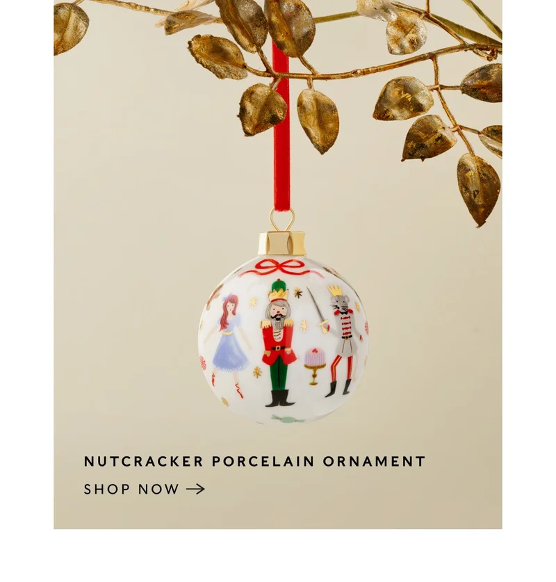 Nutcracker Porcelain Ornament