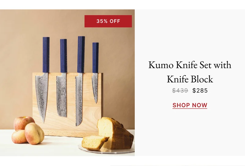 Kumo Knife Set with Knife Block