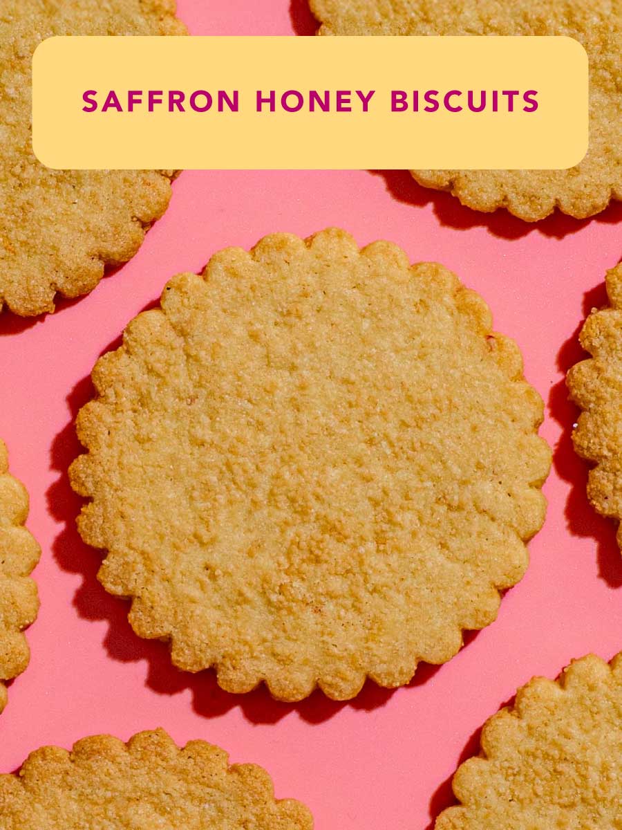 Saffron Honey Biscuits