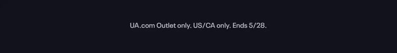 UA.com Outlet only. US/CA only. Ends 5/28.
