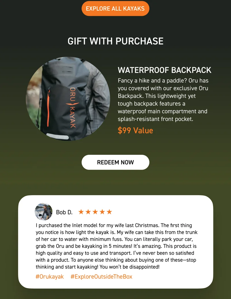 EXPLORE ALL KAYAKS: BUY ANY NEW KAYAK TO REDEEM YOUR FREE GIFT EXPLORE ALL KAYAKS: BUY ANY NEW KAYAK TO REDEEM YOUR FREE GIFT