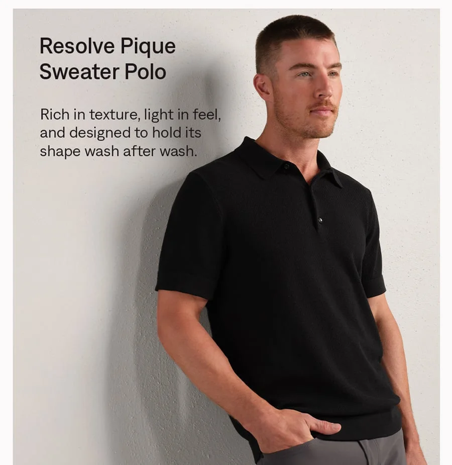 Resolve Pique Sweater Polo