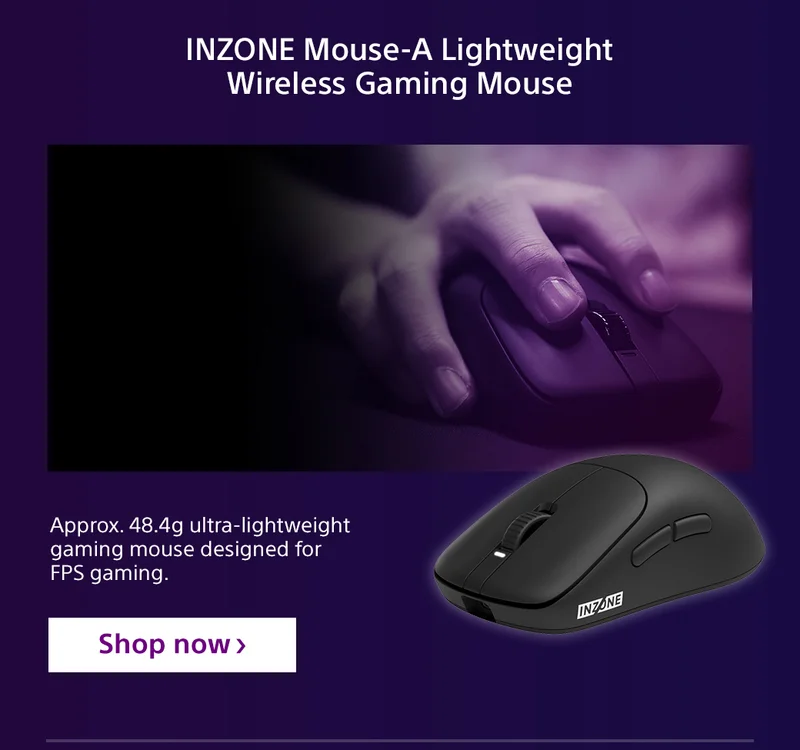 INZONE Mouse-A Lightweight Wireless Gaming Mouse | Shop now