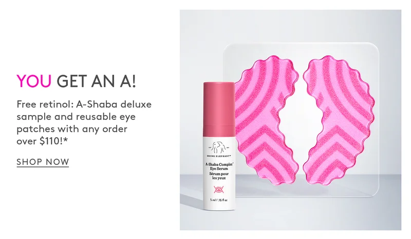 FREE Reusable Eye Patches & A-Shaba With $110+