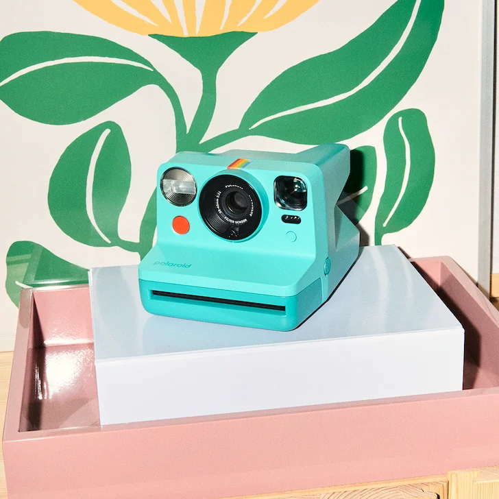teal polaroid