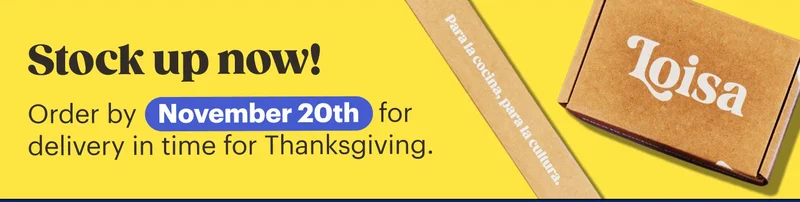 Stock up now! Order by November 20th for delivery in time for Thanksgiving.