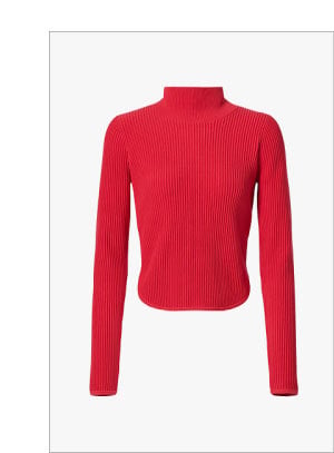 Denim Knit Backless Long Sleeve