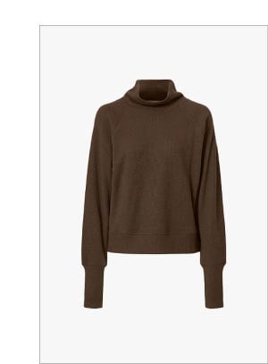 Waffle Mock Neck Long Sleeve