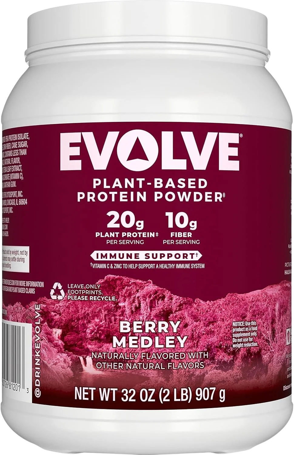 Image of Evolve Plant-Based Protein Powder - Berry Medley