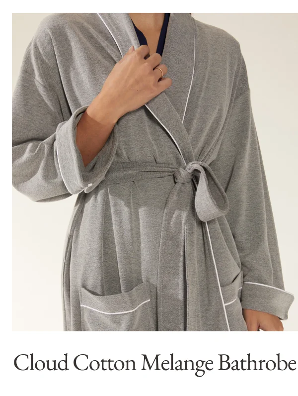 Cloud Cotton Melange Bathrobe