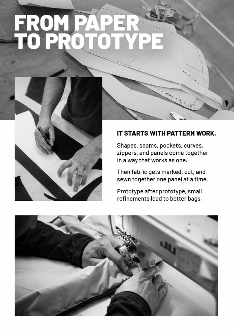 From paper to prototype. It starts with pattern work.