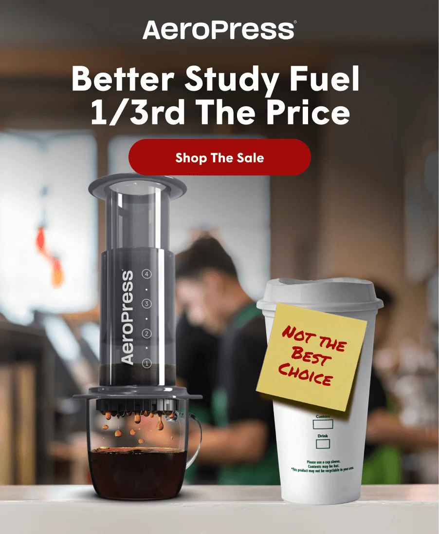 Skip Pricey Campus Coffee Brew Your Own in just Two Minutes!