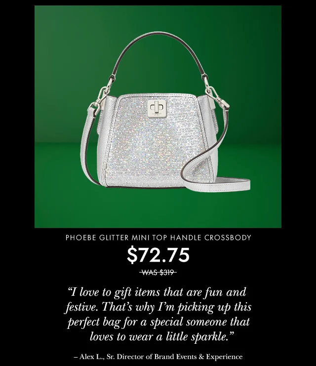 PHOEBE GLITTER MINI TOP HANDLE CROSSBODY
