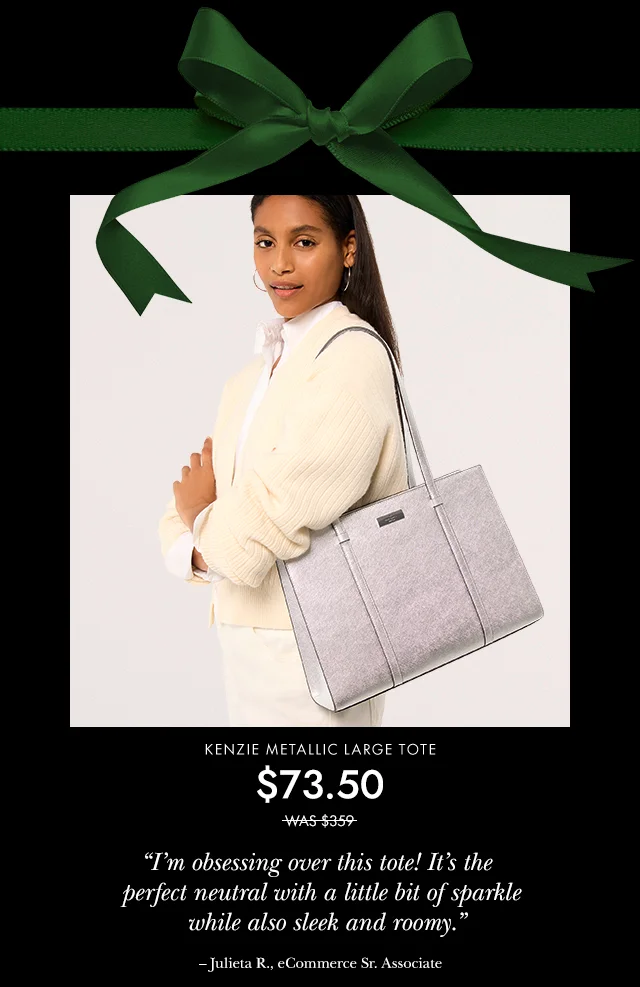 KENZIE METALLIC LARGE TOTE