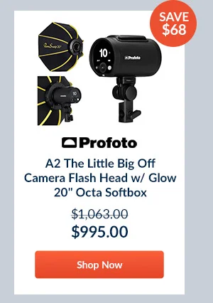 Profoto A2 The Little Big Off Camera Flash Head w/ Glow 20inches Octa Softbox