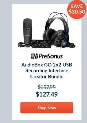 PreSonus AudioBox GO 2x2 USB Recording Interface Creator Bundle