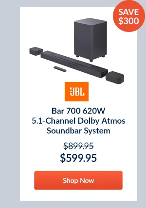 JBL Bar 700 620W 5.1-Channel Dolby Atmos Soundbar System