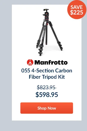 Manfrotto 055 4-Section Carbon Fiber Tripod Kit