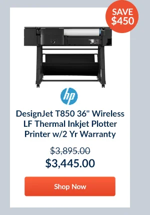 HP DesignJet T850 36inches Wireless LF Thermal Inkjet Plotter Printer w/2 Yr Warranty