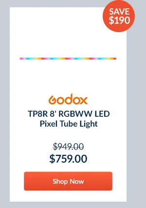 Godox TP8R 8' RGBWW LED Pixel Tube Light