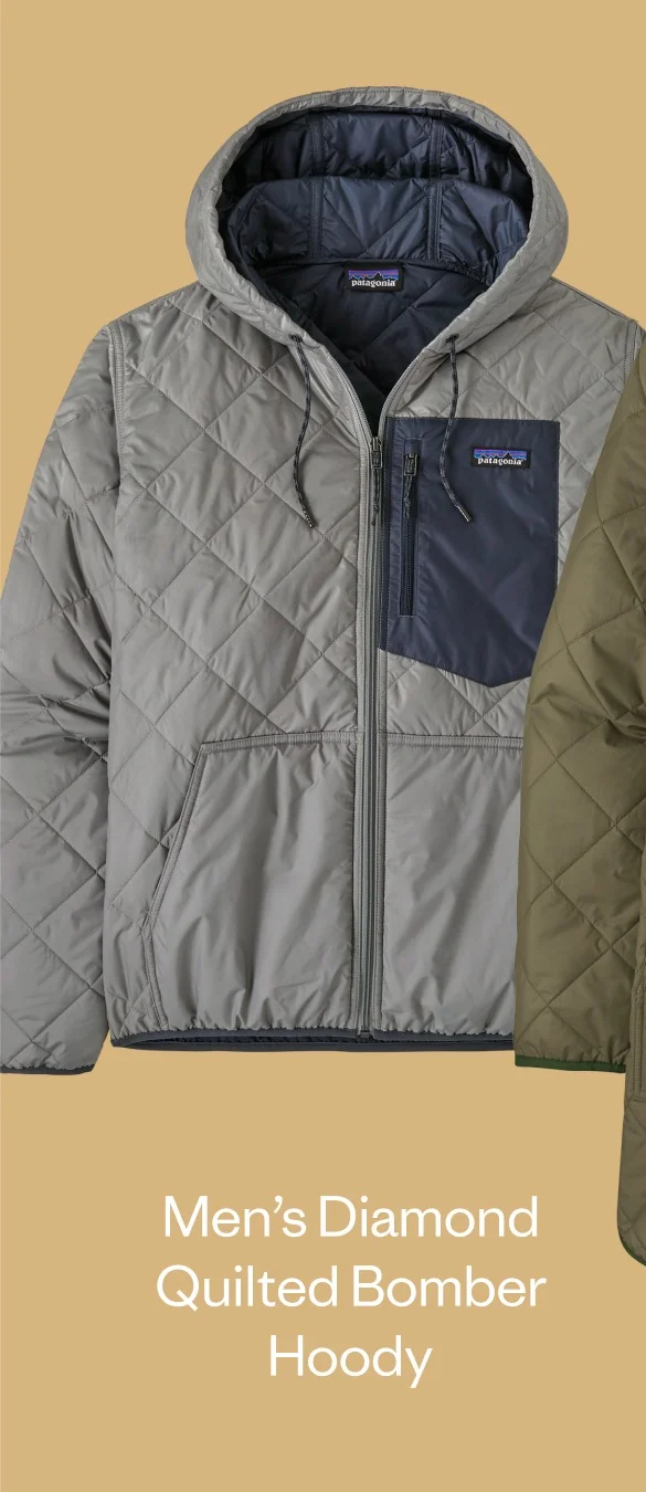Men’s Diamond Quilted Bomber Hoody