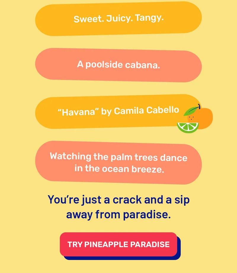 You're just a crack away.