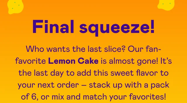 Final squeeze!