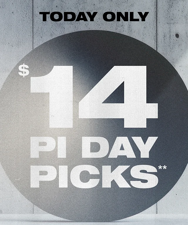 Today Only! 14 Dollar Pi Day Picks! Use The Code discount code At Checkout. Exclusions Apply. Shop Now